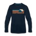 Chattanooga, Tennessee Long Sleeve T-Shirt - Retro Mountain Unisex Chattanooga Long Sleeve Shirt - deep navy