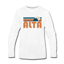 Alta, Utah Long Sleeve T-Shirt - Retro Mountain Unisex Alta Long Sleeve Shirt - white