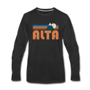 Alta, Utah Long Sleeve T-Shirt - Retro Mountain Unisex Alta Long Sleeve Shirt - black
