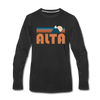 Alta, Utah Long Sleeve T-Shirt - Retro Mountain Unisex Alta Long Sleeve Shirt - black