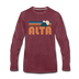 Alta, Utah Long Sleeve T-Shirt - Retro Mountain Unisex Alta Long Sleeve Shirt - heather burgundy
