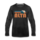 Alta, Utah Long Sleeve T-Shirt - Retro Mountain Unisex Alta Long Sleeve Shirt - charcoal gray