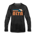 Alta, Utah Long Sleeve T-Shirt - Retro Mountain Unisex Alta Long Sleeve Shirt - charcoal gray