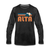Alta, Utah Long Sleeve T-Shirt - Retro Mountain Unisex Alta Long Sleeve Shirt - charcoal gray