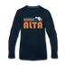 Alta, Utah Long Sleeve T-Shirt - Retro Mountain Unisex Alta Long Sleeve Shirt - deep navy