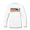 Asheville, North Carolina Long Sleeve T-Shirt - Retro Mountain Unisex Asheville Long Sleeve Shirt - white