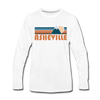 Asheville, North Carolina Long Sleeve T-Shirt - Retro Mountain Unisex Asheville Long Sleeve Shirt