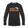 Asheville, North Carolina Long Sleeve T-Shirt - Retro Mountain Unisex Asheville Long Sleeve Shirt