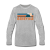 Asheville, North Carolina Long Sleeve T-Shirt - Retro Mountain Unisex Asheville Long Sleeve Shirt - heather gray
