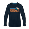 Asheville, North Carolina Long Sleeve T-Shirt - Retro Mountain Unisex Asheville Long Sleeve Shirt