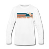 Crested Butte, Colorado Long Sleeve T-Shirt - Retro Mountain Unisex Crested Butte Long Sleeve Shirt - white