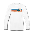 Crested Butte, Colorado Long Sleeve T-Shirt - Retro Mountain Unisex Crested Butte Long Sleeve Shirt - white