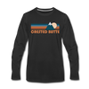 Crested Butte, Colorado Long Sleeve T-Shirt - Retro Mountain Unisex Crested Butte Long Sleeve Shirt - black