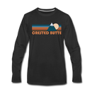 Crested Butte, Colorado Long Sleeve T-Shirt - Retro Mountain Unisex Crested Butte Long Sleeve Shirt - black