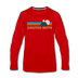 Crested Butte, Colorado Long Sleeve T-Shirt - Retro Mountain Unisex Crested Butte Long Sleeve Shirt - red