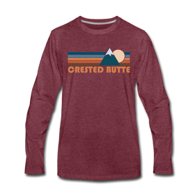 Crested Butte, Colorado Long Sleeve T-Shirt - Retro Mountain Unisex Crested Butte Long Sleeve Shirt