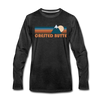 Crested Butte, Colorado Long Sleeve T-Shirt - Retro Mountain Unisex Crested Butte Long Sleeve Shirt - charcoal gray