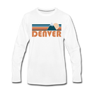 Denver, Colorado Long Sleeve T-Shirt - Retro Mountain Unisex Denver Long Sleeve Shirt - white