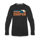 Denver, Colorado Long Sleeve T-Shirt - Retro Mountain Unisex Denver Long Sleeve Shirt - black