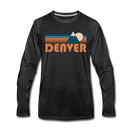 Denver, Colorado Long Sleeve T-Shirt - Retro Mountain Unisex Denver Long Sleeve Shirt - charcoal gray