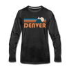 Denver, Colorado Long Sleeve T-Shirt - Retro Mountain Unisex Denver Long Sleeve Shirt - charcoal gray