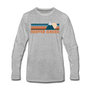 Beaver Creek, Colorado Long Sleeve T-Shirt - Retro Mountain Unisex Beaver Creek Long Sleeve Shirt - heather gray