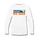 Big Bear, California Long Sleeve T-Shirt - Retro Mountain Unisex Big Bear Long Sleeve Shirt - white