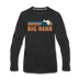Big Bear, California Long Sleeve T-Shirt - Retro Mountain Unisex Big Bear Long Sleeve Shirt - black