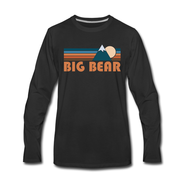 Big Bear, California Long Sleeve T-Shirt - Retro Mountain Unisex Big Bear Long Sleeve Shirt - black