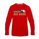 Big Bear, California Long Sleeve T-Shirt - Retro Mountain Unisex Big Bear Long Sleeve Shirt - red