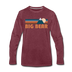 Big Bear, California Long Sleeve T-Shirt - Retro Mountain Unisex Big Bear Long Sleeve Shirt - heather burgundy