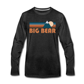 Big Bear, California Long Sleeve T-Shirt - Retro Mountain Unisex Big Bear Long Sleeve Shirt - charcoal gray