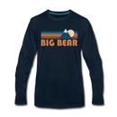 Big Bear, California Long Sleeve T-Shirt - Retro Mountain Unisex Big Bear Long Sleeve Shirt - deep navy