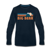 Big Bear, California Long Sleeve T-Shirt - Retro Mountain Unisex Big Bear Long Sleeve Shirt - deep navy