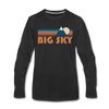 Big Sky, Montana Long Sleeve T-Shirt - Retro Mountain Unisex Big Sky Long Sleeve Shirt - black