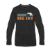 Big Sky, Montana Long Sleeve T-Shirt - Retro Mountain Unisex Big Sky Long Sleeve Shirt - black