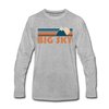Big Sky, Montana Long Sleeve T-Shirt - Retro Mountain Unisex Big Sky Long Sleeve Shirt - heather gray