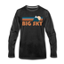 Big Sky, Montana Long Sleeve T-Shirt - Retro Mountain Unisex Big Sky Long Sleeve Shirt - charcoal gray