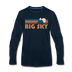 Big Sky, Montana Long Sleeve T-Shirt - Retro Mountain Unisex Big Sky Long Sleeve Shirt - deep navy