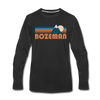 Bozeman, Montana Long Sleeve T-Shirt - Retro Mountain Unisex Bozeman Long Sleeve Shirt - black