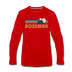 Bozeman, Montana Long Sleeve T-Shirt - Retro Mountain Unisex Bozeman Long Sleeve Shirt - red
