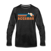 Bozeman, Montana Long Sleeve T-Shirt - Retro Mountain Unisex Bozeman Long Sleeve Shirt - charcoal gray