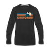 California Long Sleeve T-Shirt - Retro Mountain Unisex California Long Sleeve Shirt - black