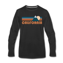 California Long Sleeve T-Shirt - Retro Mountain Unisex California Long Sleeve Shirt - black