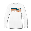Estes Park, Colorado Long Sleeve T-Shirt - Retro Mountain Unisex Estes Park Long Sleeve Shirt - white