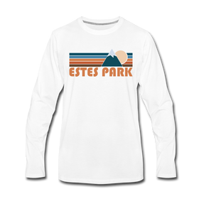 Estes Park, Colorado Long Sleeve T-Shirt - Retro Mountain Unisex Estes Park Long Sleeve Shirt - white