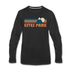 Estes Park, Colorado Long Sleeve T-Shirt - Retro Mountain Unisex Estes Park Long Sleeve Shirt - black