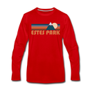 Estes Park, Colorado Long Sleeve T-Shirt - Retro Mountain Unisex Estes Park Long Sleeve Shirt - red