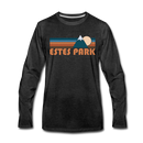 Estes Park, Colorado Long Sleeve T-Shirt - Retro Mountain Unisex Estes Park Long Sleeve Shirt - charcoal gray