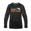 Estes Park, Colorado Long Sleeve T-Shirt - Retro Mountain Unisex Estes Park Long Sleeve Shirt - charcoal gray